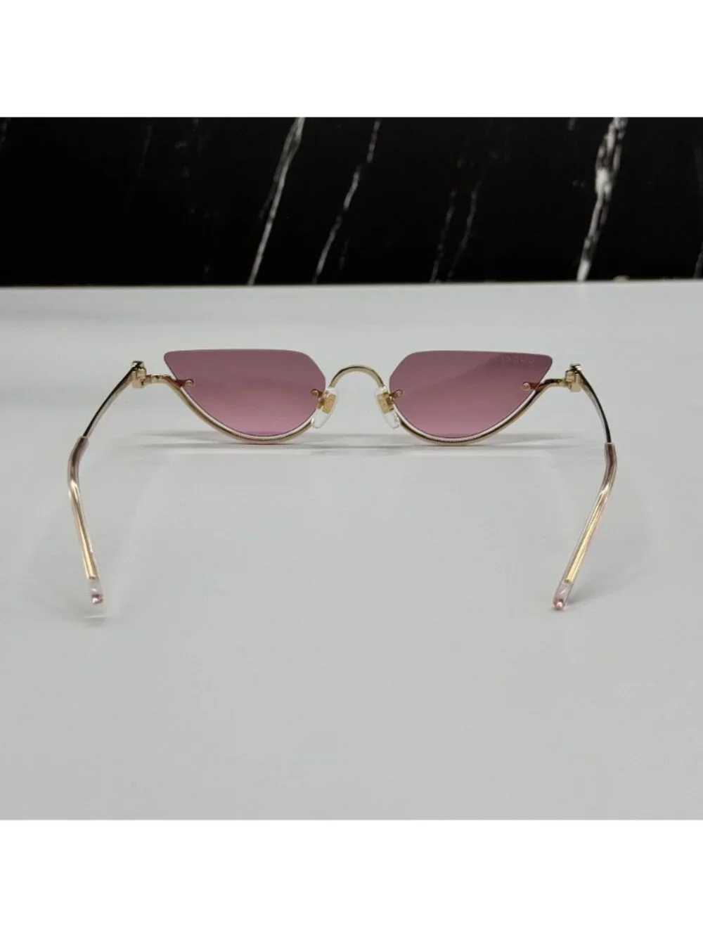 New Gucci GG1603S 003 Cat Eye Pink Gold Women Sunglasses